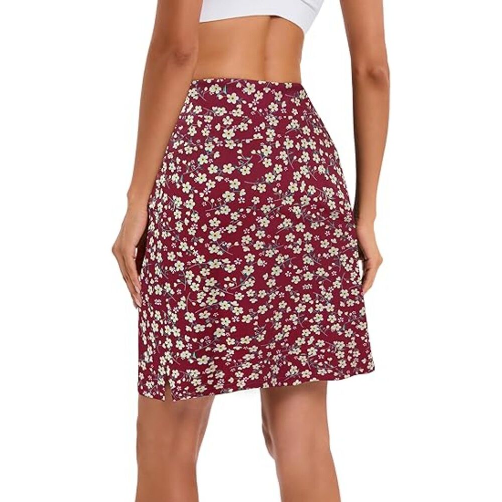 Casual Knee Length with Pockets Workout Athletic Skort, M, 1F-141B001 - Picture 2 of 2
